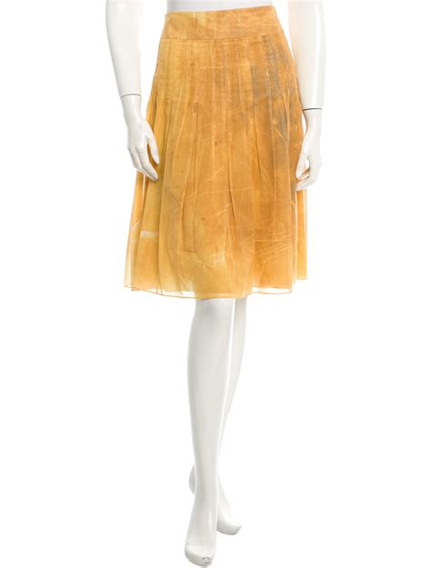 prada skirt yellow|prada pleated skirt.